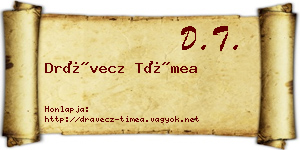 Drávecz Tímea névjegykártya