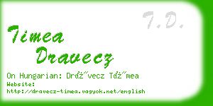 timea dravecz business card